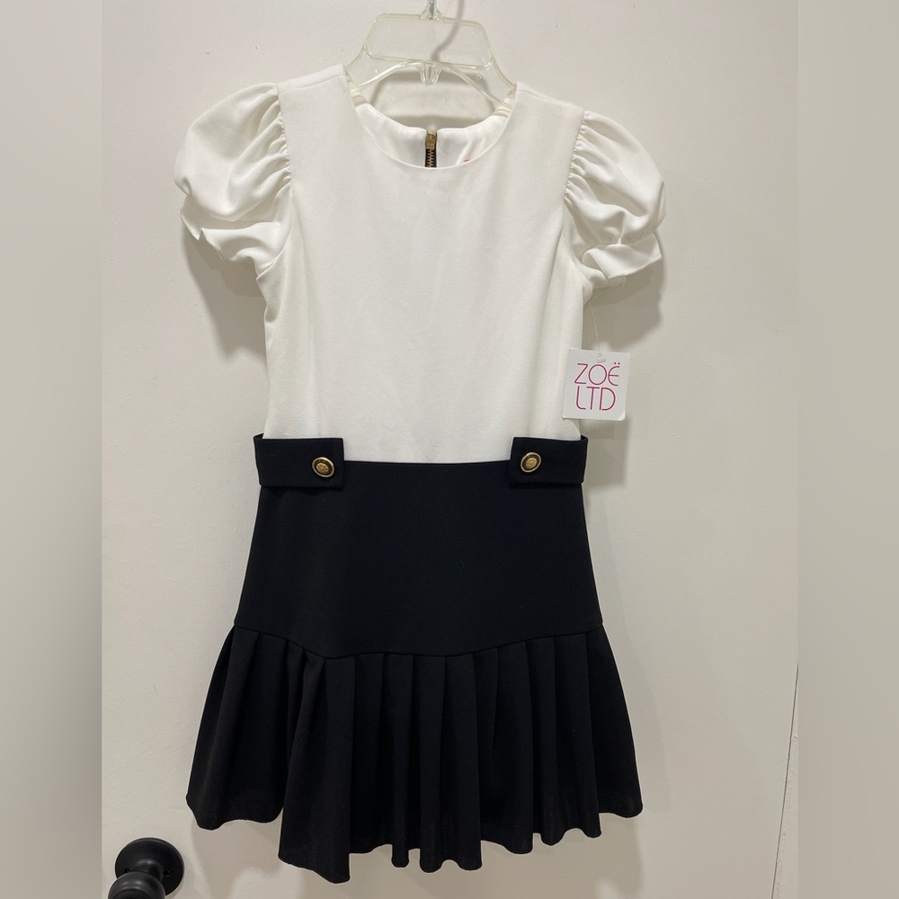 Zoe Ltd Monochrome Puff Sleeve Dress